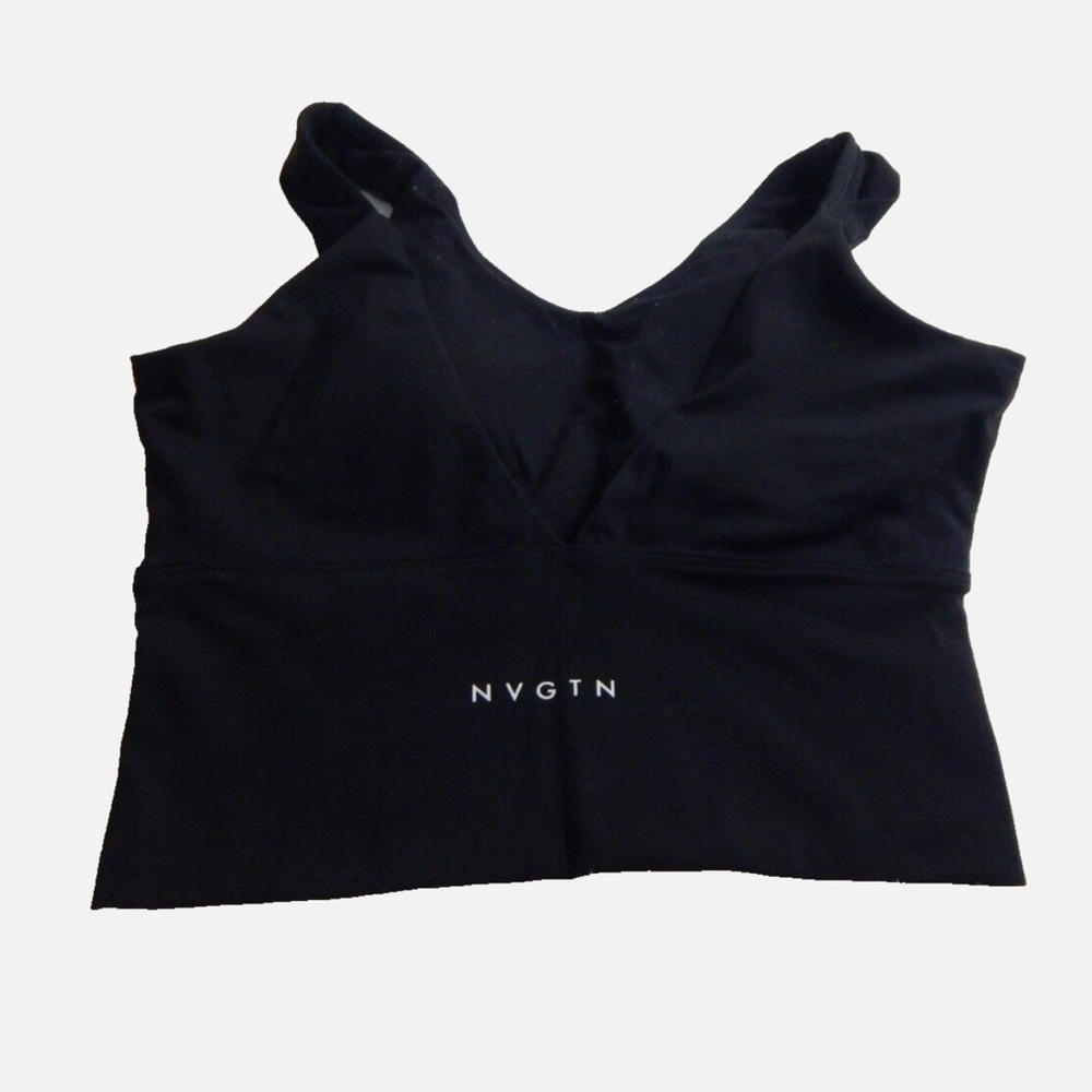 NVGTN Black Crop Top - V Back